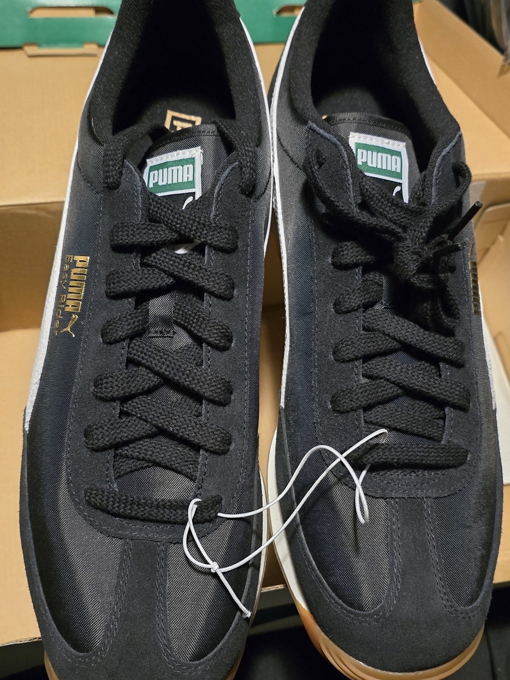 PUMA Men's 13 Black EASY RIDER VINTAGE Low-Top Sneakers with White Stripe